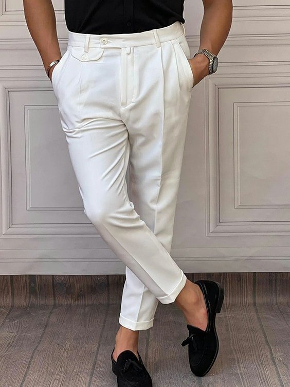 Men's casual White Pants