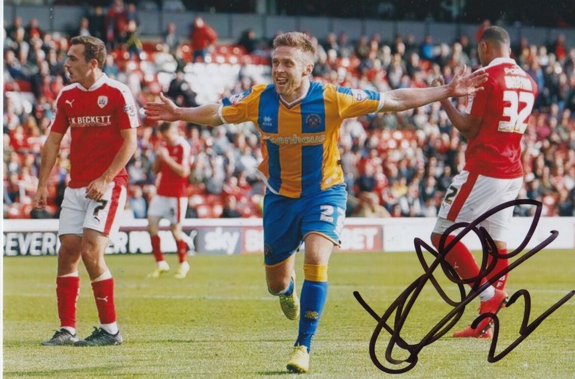 SHREWSBURY TOWN HAND SIGNED JORDAN CLARK 6X4 Photo Poster painting 4.