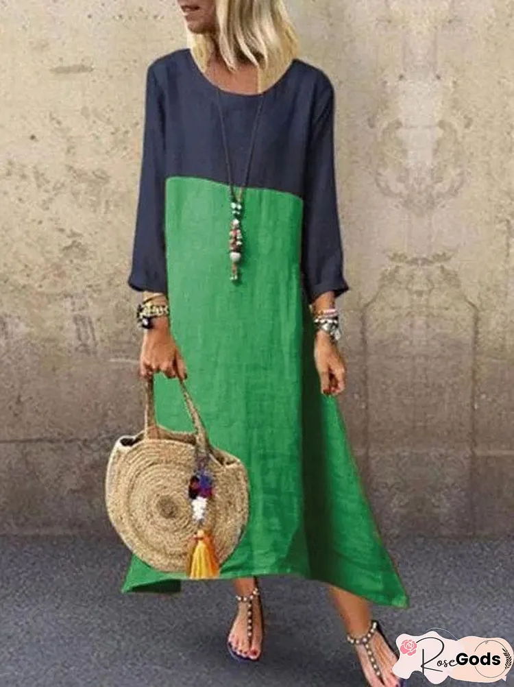 Women Cotton Casual Maxi Dresses