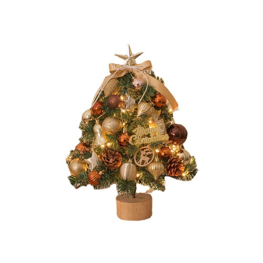 New decorative supplies mini Christmas tree pentagram with lights ornament