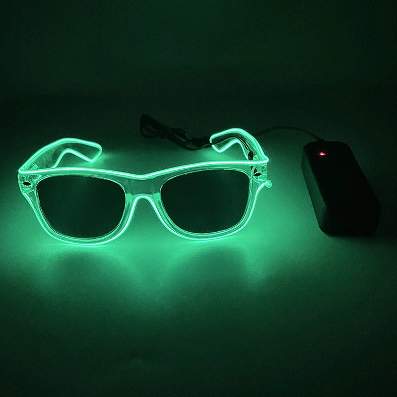 Halloween Exaggerated Color Block Plastic Holiday Party Luminous Glasses