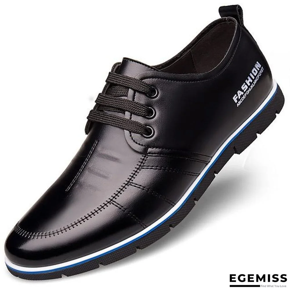 Men's Derby Shoes Fall / Winter Casual Daily Oxfords Microfiber Non-slipping Wear Proof Blue / Brown / Black Slogan | EGEMISS