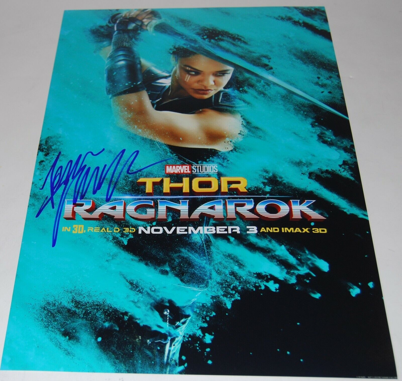 TESSA THOMPSON signed (THOR RAGNAROK) 12X18 movie poster Photo Poster painting VALKYRE W/COA #2