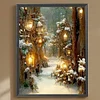 Diamond Painting-DIY Full Round Drill Snowy Scenery