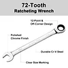 Jetech 27mm Ratcheting Combination Wrench, Industrial Grade Gear Spanner with 12-Point 72-Tooth Ratchet, Forged and Heat-Treated Cr-V Steel, Metric