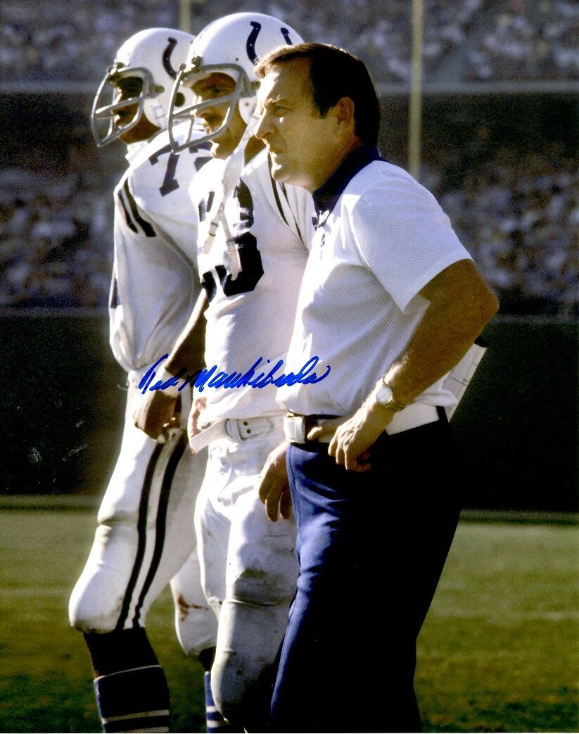 Autographed TED MARCHIBRODA Baltimore Colts 8x10 Photo Poster painting w/COA