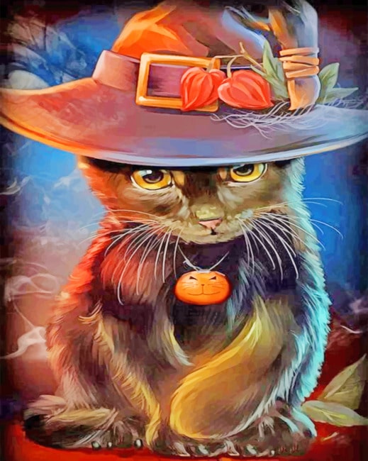 

Black Cat Halloween – Paint By Numbers - 40*50CM, 501 Original