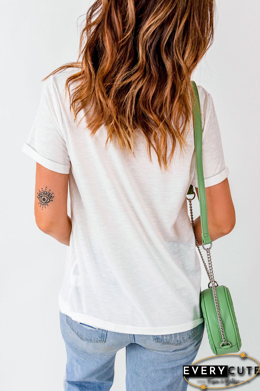 White WILD&FREE Cowboys Fashion Graphic Tee