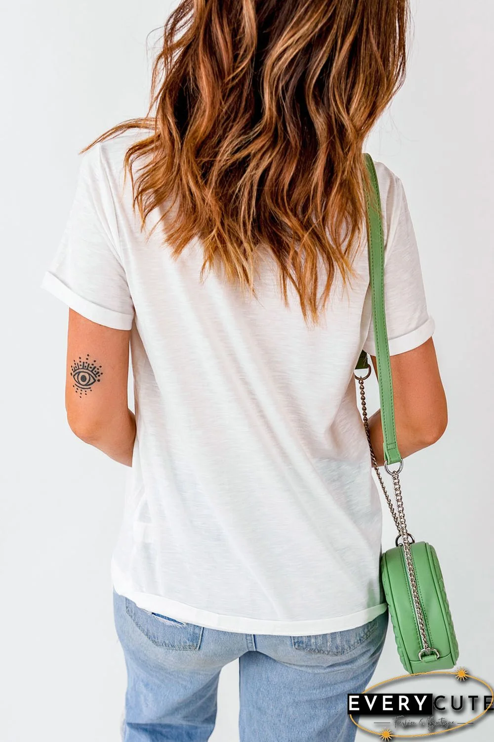 White WILD&FREE Cowboys Fashion Graphic Tee