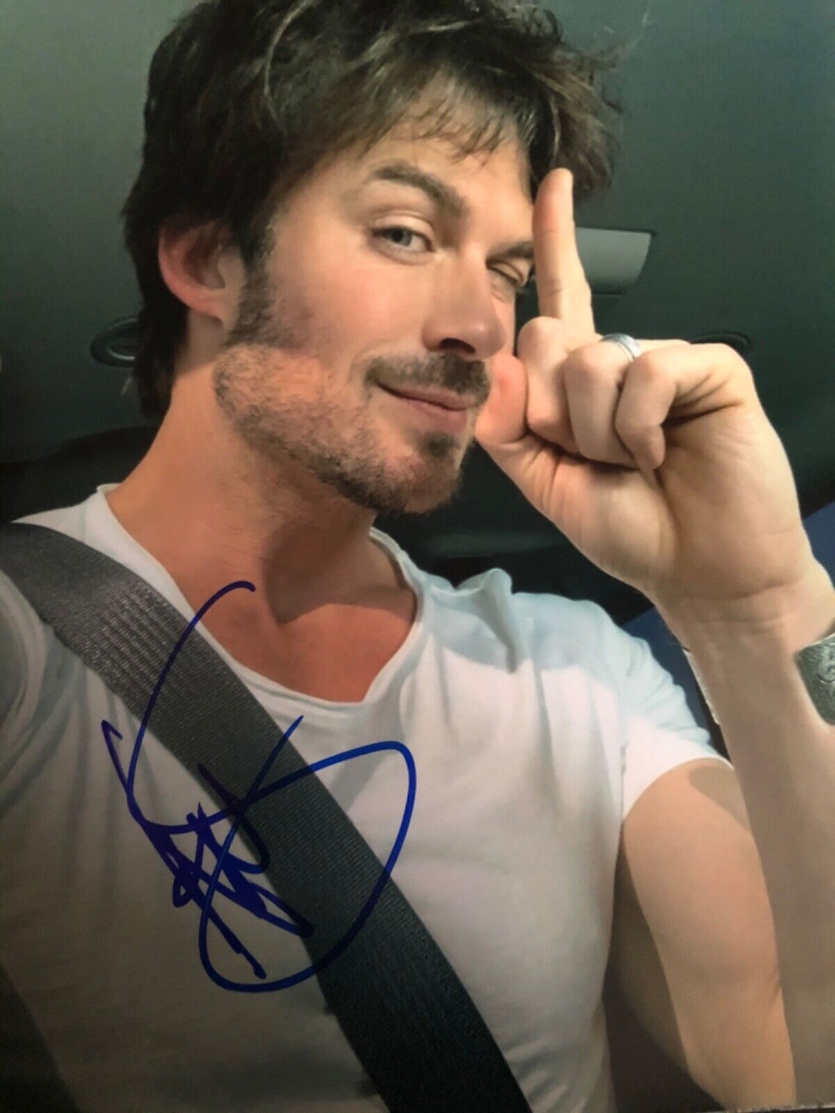 Ian Somerhalder signed 8 x10 Photo Poster painting sexy hot