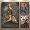 [US Local Warehouse]3PCS Pin Up Girl - Vintage Metal Signs Set - 30*40cm