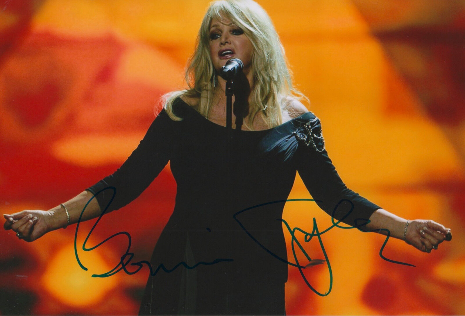 Bonnie Tyler signed 8x12 inch Photo Poster painting autograph