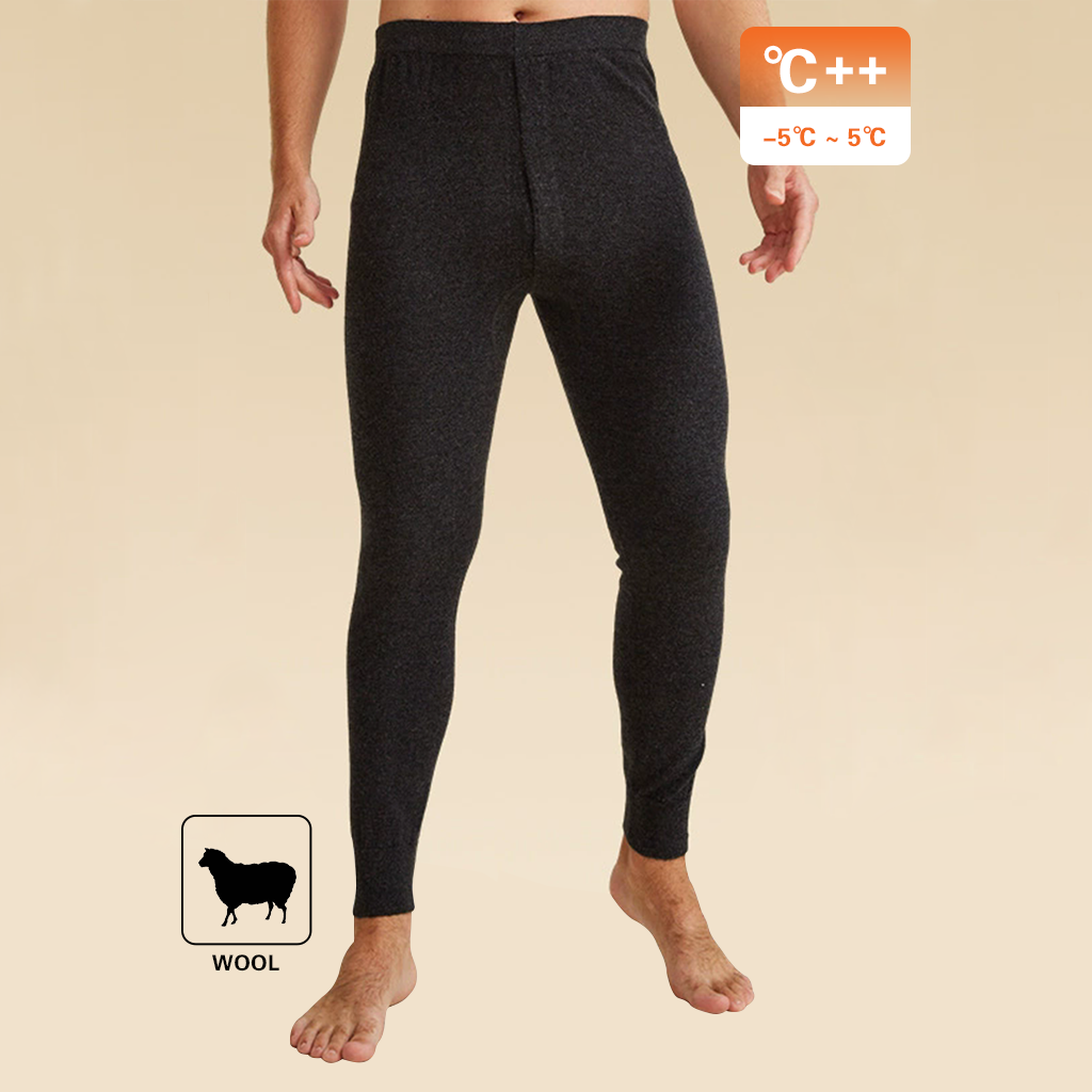 260g Men's 100% Wool Long Johns REAL SILK LIFE