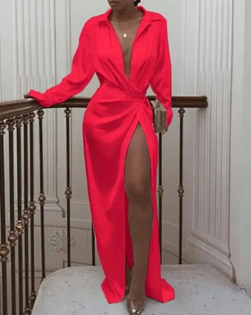 Lace-up slit long-sleeved dress 2021 new women women dresses summer 2020  sexy dress  y2k dress  gothic dress