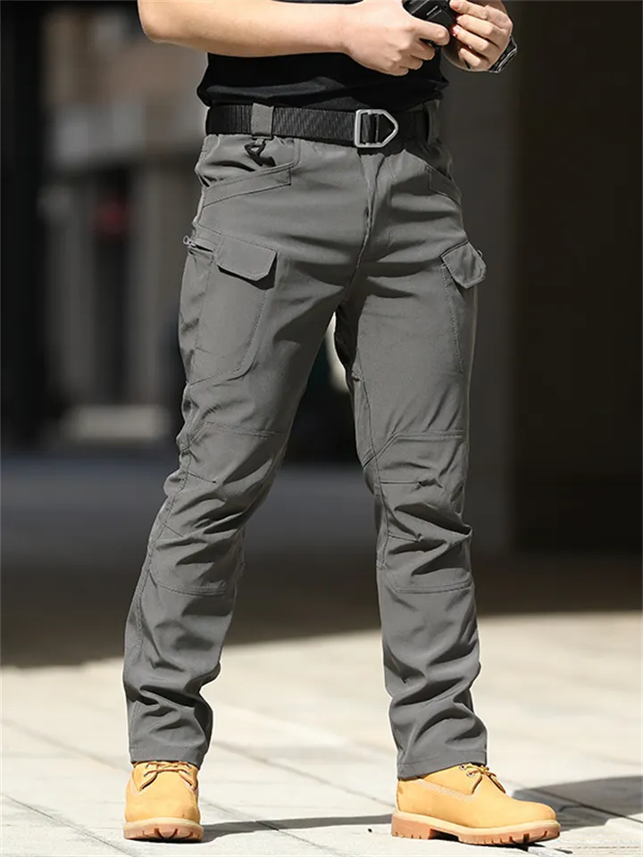 Men's Outdoor Consul Soft Shell Elastic Pants Multi-pocket Work Pants ...