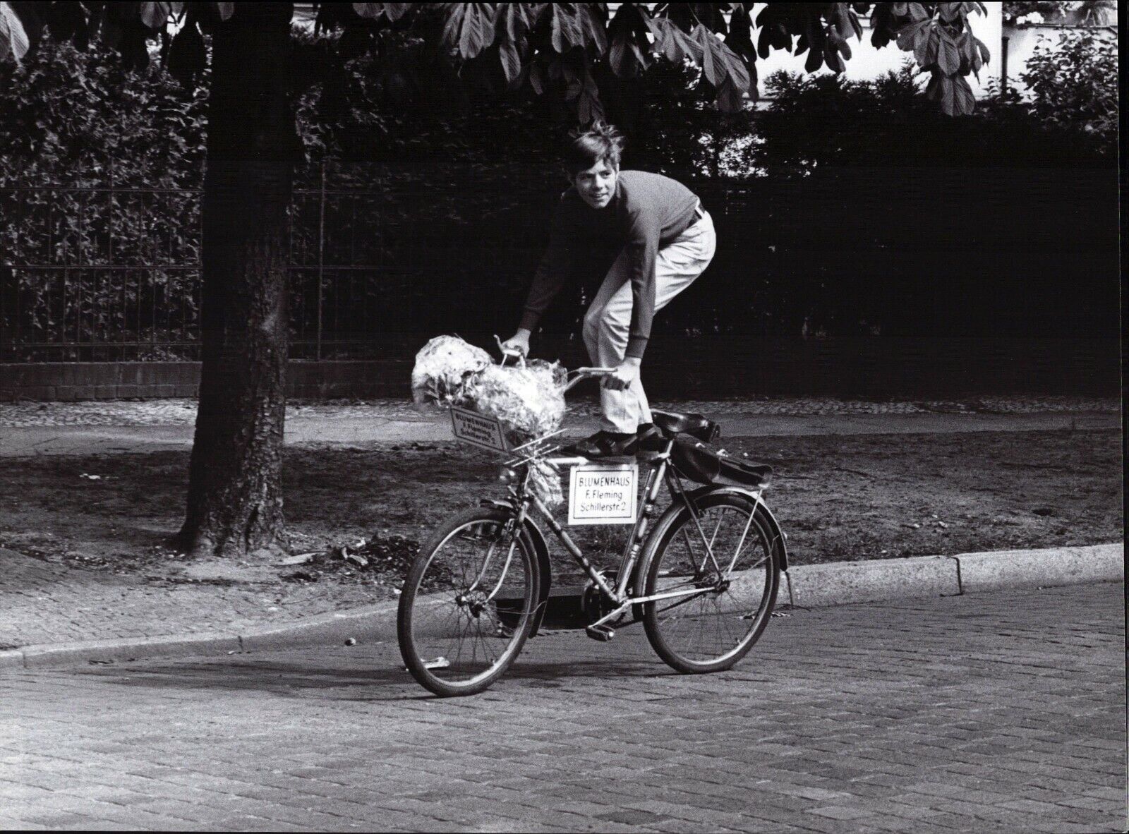 Heintje On Bicycle - Vintage Press Photo Poster painting Norbert Unfried (U-6971