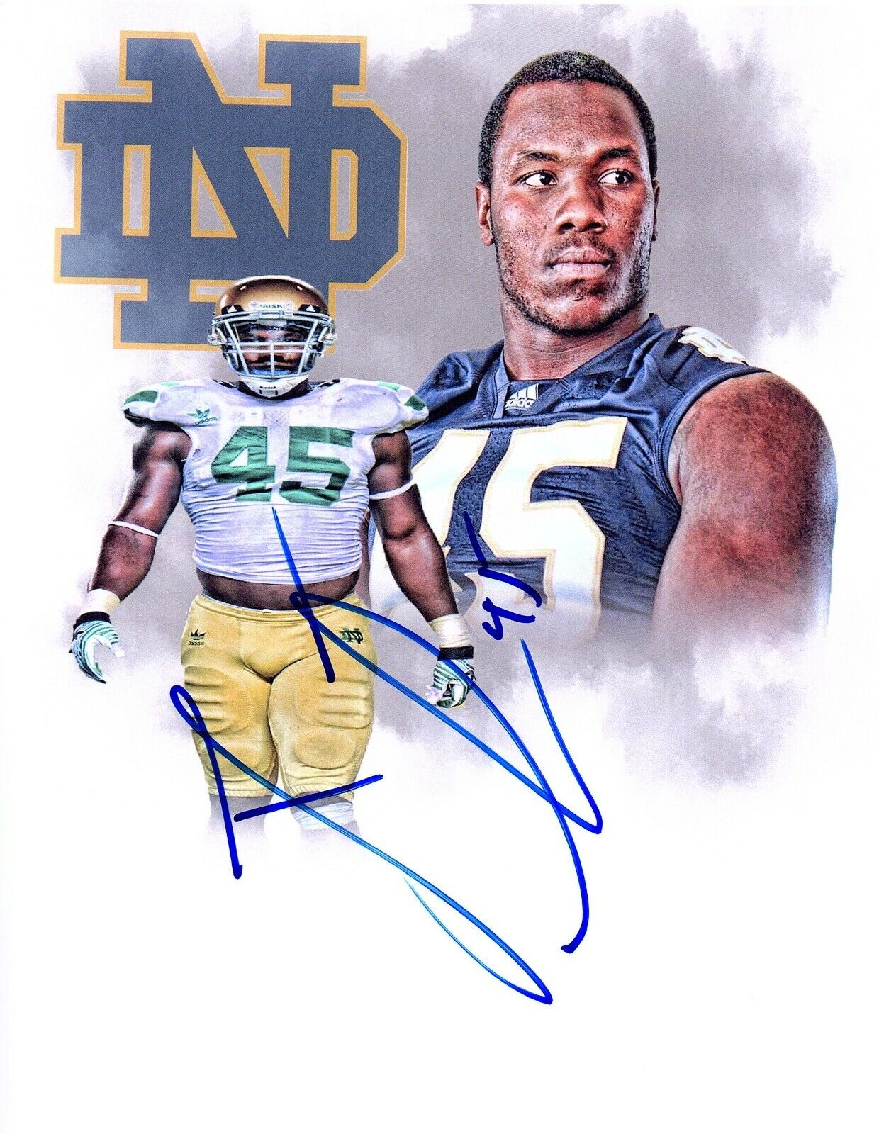 Darius Fleming Notre Dame Irish signed autographed 8x10 football Photo Poster painting ND