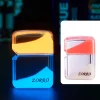 Luminous Quicksand Cool Kerosene Lighter with Classic Grinding Wheel Windproof Luxury Kerosene Lighter
