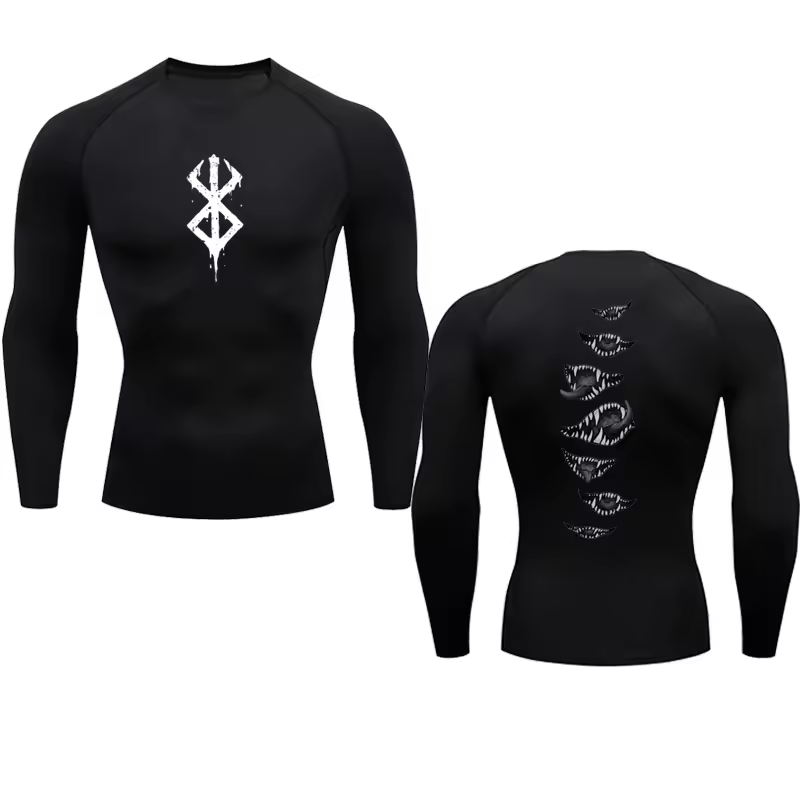 Ber. 2.0 Compression Long Sleeve | Anime Gym Wear | Breathable Performance Shirt