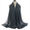 Plain Color Soft Chiffon Long Gauze Shawl Women Hijab