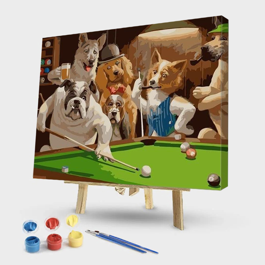 

50*40CM - Paint By Numbers - Cartoon Dogs, 501 Original