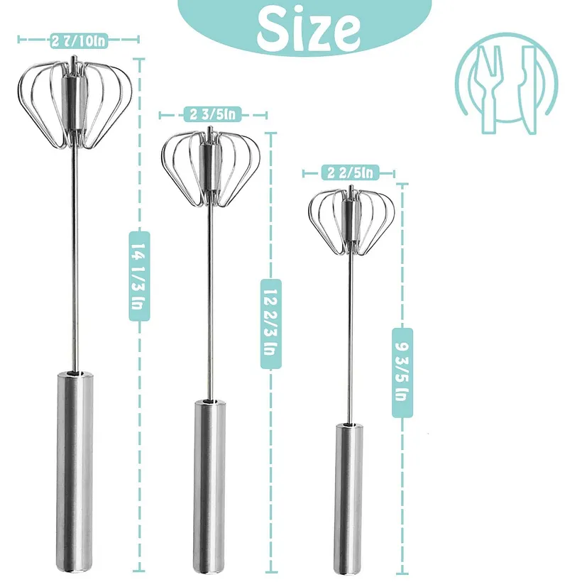 Whisk Dimensions and Sizes 10inch 12inch 14inch