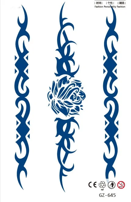 Temporary Waterproof Tattoo Stickers Seductive Snake Flower Ink Lasting Sexy Girls Arm Chest Waist Buttocks Realistic Fake Tatoo