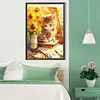 uk.everydayedeals (Limited Stock)Diamond Painting - Full Round - Cat Looking at Painting(40*60cm)