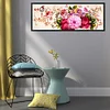 Peony - Full Embroidery 3 Strands 11CT Stamped Cross Stitch - 110*40CM - Large Size