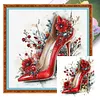 Red High Heels Full Stamped Cross Stitch 11CT 3-Strand 40x40cm