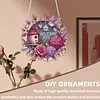 Hummingbird Welcome 5D DIY Diamond Painting Dots Pendant with Crystal Special Shape Rhinestone Diamond Art Window Hanging Ornament Single-Sided Drill 7.76x7.68inch for Home Garden Wall Door Decor