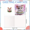 6PCS DIY Diamond Art Greeting Cards Congratulations Cards & Gifts (Mouse)