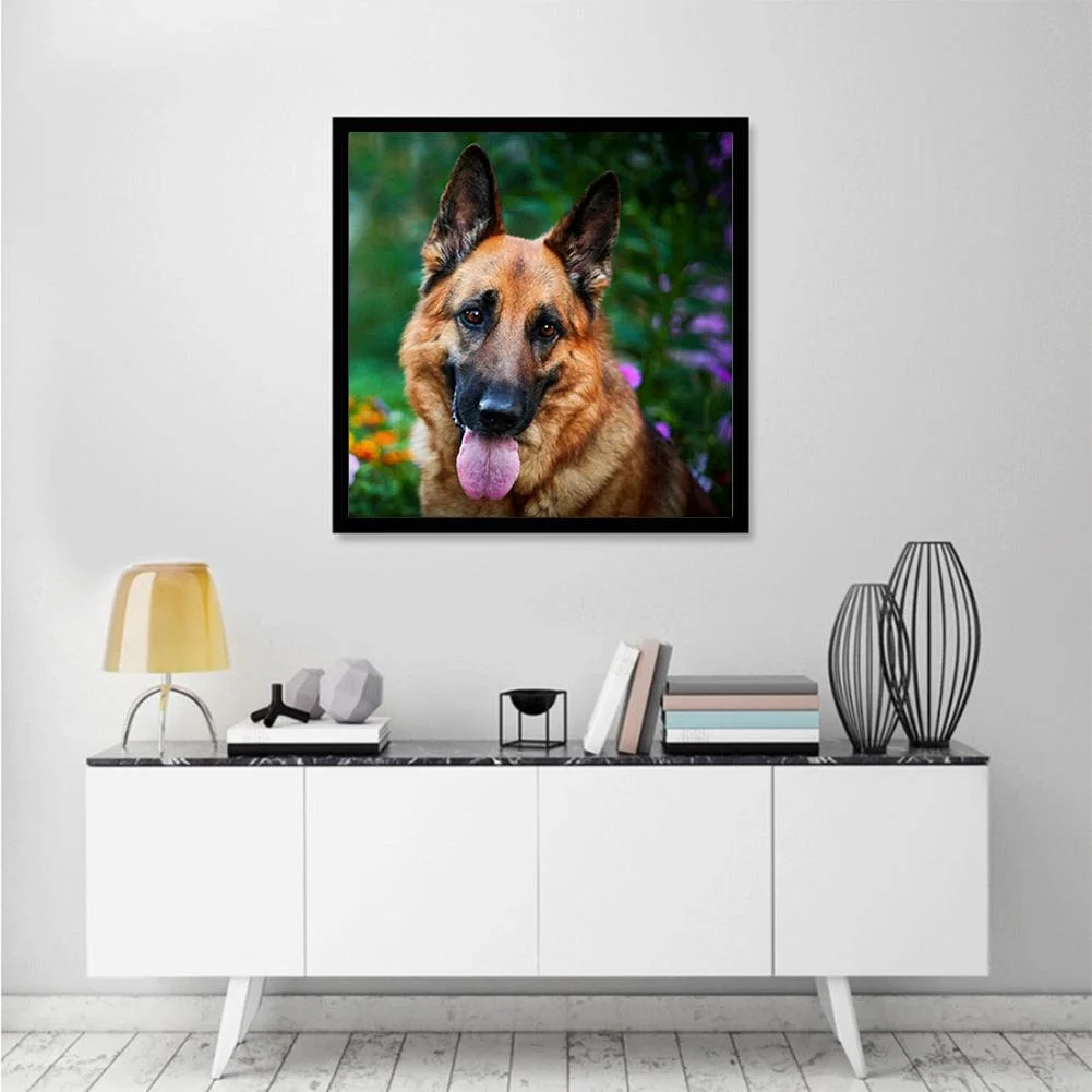 Diamond Painting - Partial Round Drill - Dog(30*30cm)