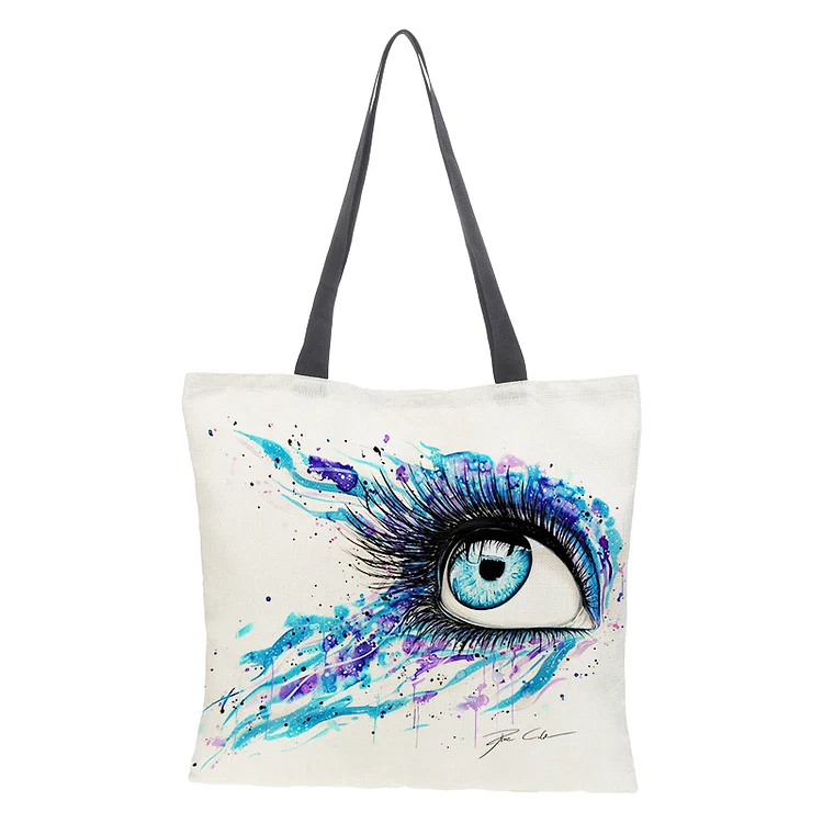 Linen Eco-friendly Tote Bag - Eye