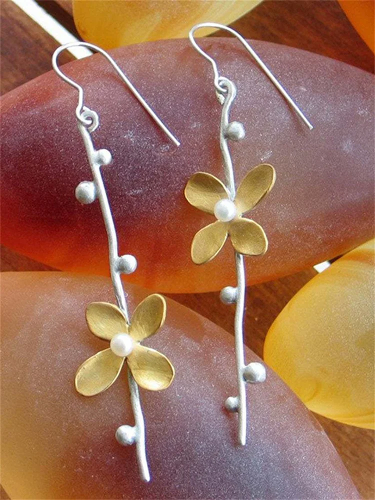 Boho Vintage Flower Inspired Earrings