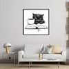 Coffee Book Black Cat-11CT Stamped Cross Stitch 40*40cm/15.75*15.75in