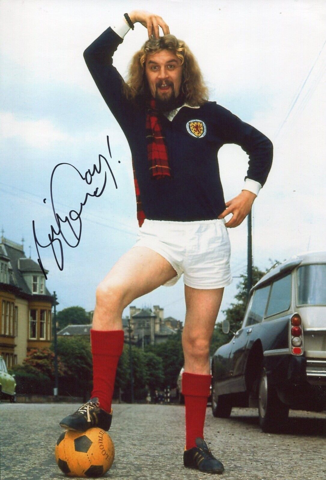 Billy Connolly signed Scotland football comedy Photo Poster painting - UACC DEALER