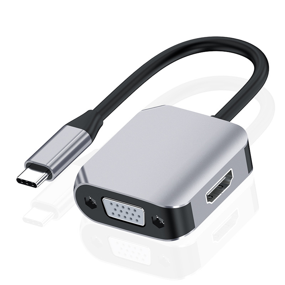 

USB Type C to HDMI-compatible VGA Adapter Male to Female Converter for Laptop PC Phone, 501 Original