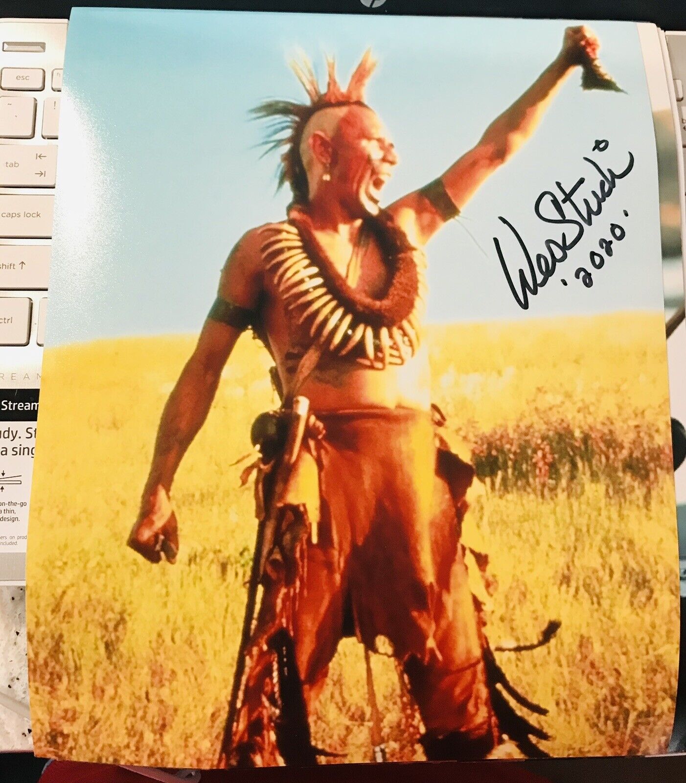 Wes Studi autographed signed 8x10 Photo Poster painting Beckett BAS COA Geronimo Dances Wolves D