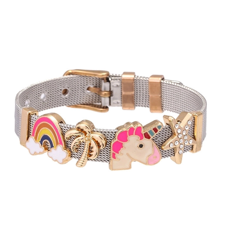 Cute Minimalist Heart Shape Titanium Steel Bracelets In Bulk