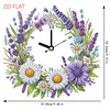 DIY Wreath Diamond Clock Art Pendant Home Wall Decoration Crafts