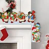 (US Local)Christmas Snowman Diamond Painting Door Corner Sign for Xmas Party Favors