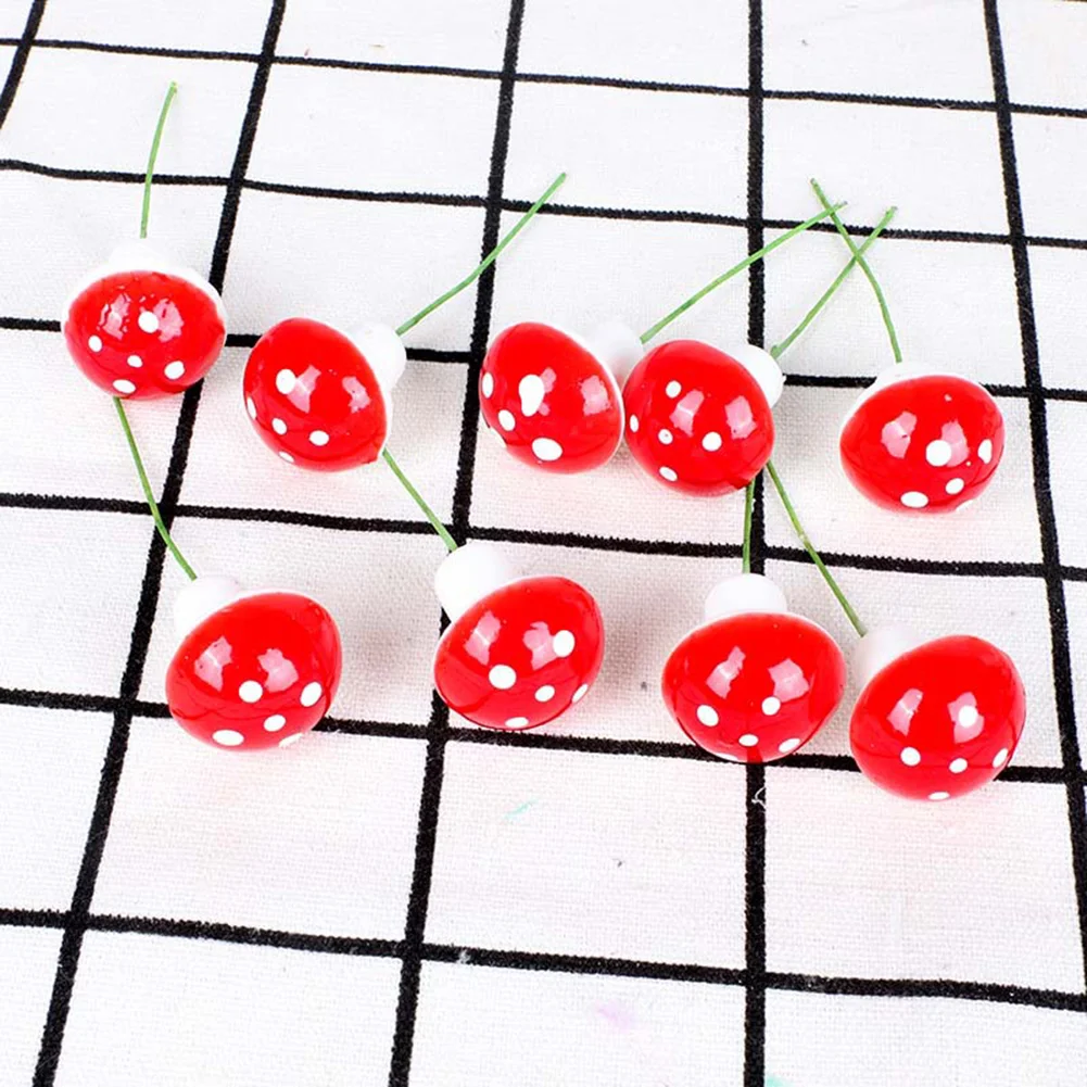 10pcs 2cm Foam Plant Mini Artificial Mushroom DIY Garden Bonsai Decor Props