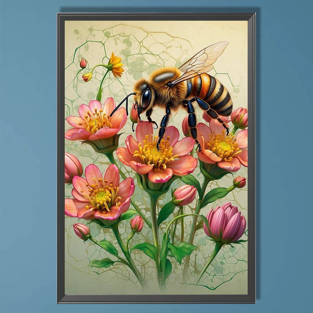 Diamond Painting - Full Round Drill - Flower Bee(Canvas|40*60cm)