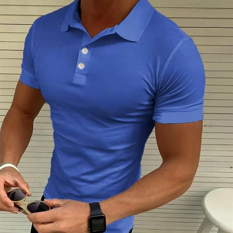 BrosWear Casual Daily Solid Color Slim Polo Shirt