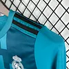 2017/2018 Retro Long Sleeve Real Madrid Third Away Football Shirt 1:1 Thai Quality Kids Size love fball
