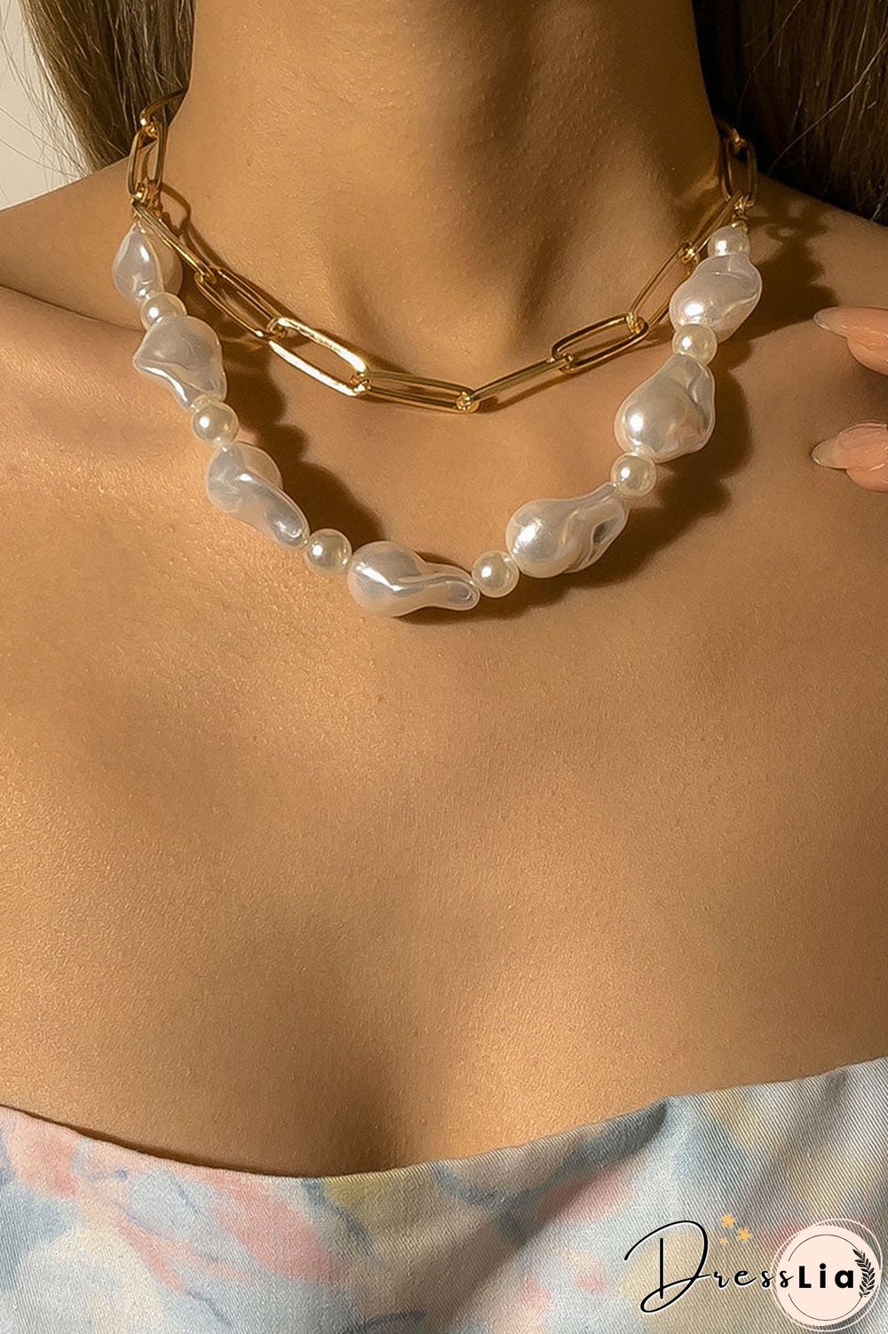 Fashion  Simplicity Geometric Split Joint Necklaces