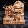 Advanced Building Blocks Wooden Track Maze, DIY 3D Children Boy Girl Race Game Big Bricks Toys Gifts Lovers