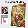 Diamond Painting-DIY Crystal Rhinestone Christmas Atmosphere with Frame(40x30cm)