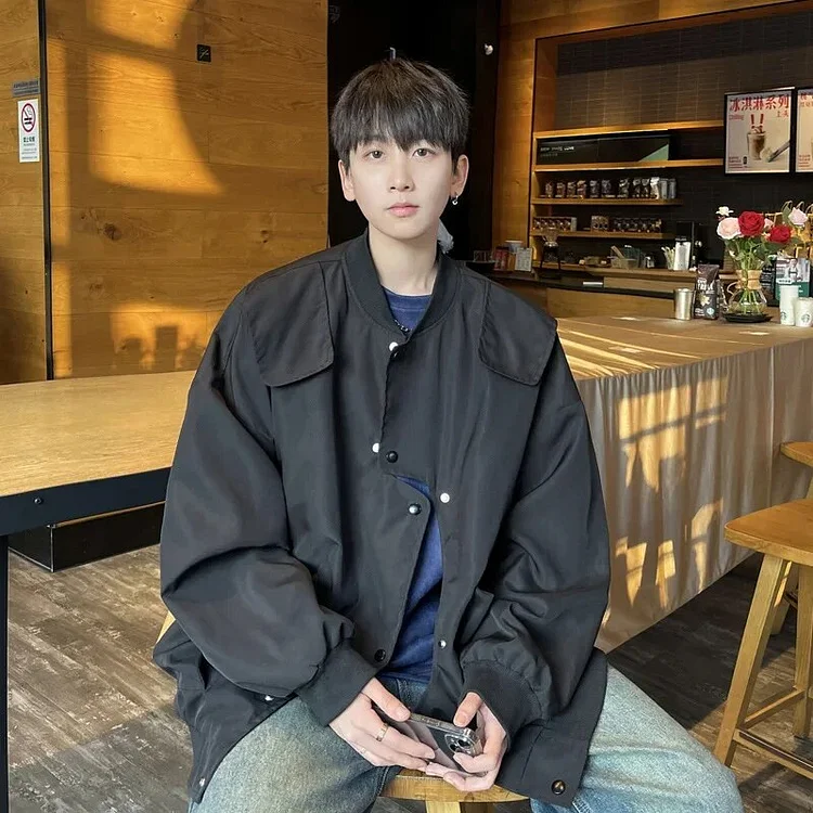 Spring New Product Korean Personalized Pilot Jacket Men's Fashion Brand Loose Casual Versatile Coat Fashion Baseball Clothing
